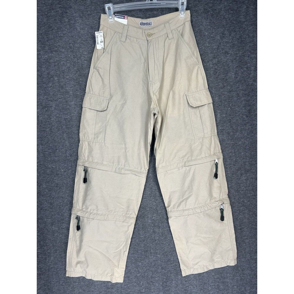 Vintage Aeropostale Cargo pants Mens 28x30 beige Convertible Baggy Y2K skater